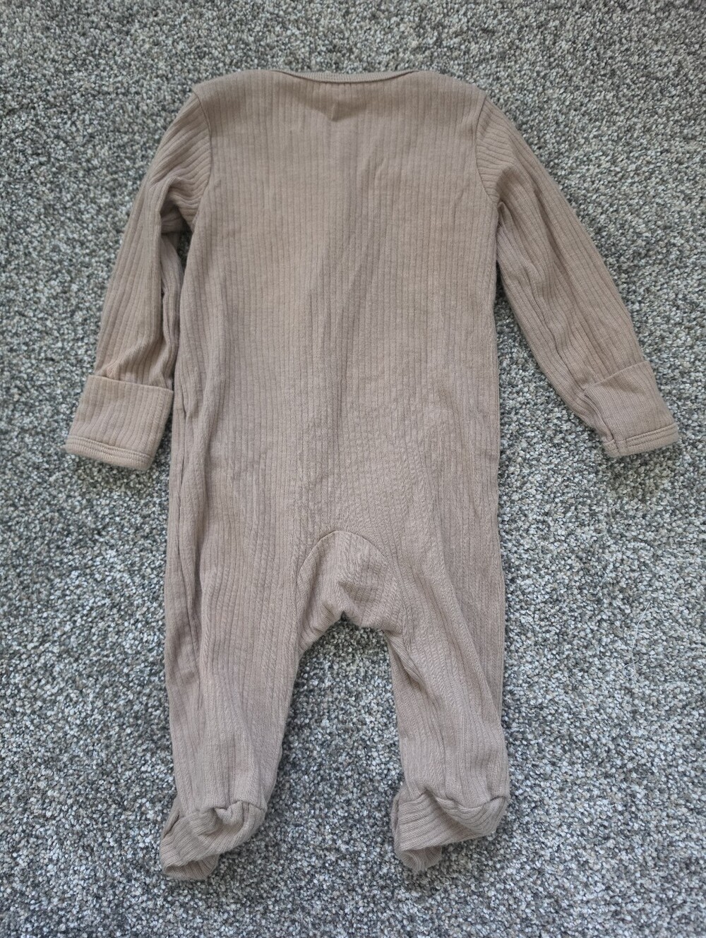 Carter's Green Plaid & Beige Bear Footed One-Piece Set - Picture 7 of 7